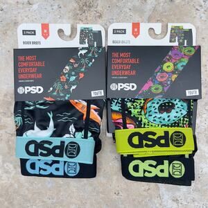 PSD Youth Boys 2pk Donut Worry & 2pk Jaw Some Printed Boxer Briefs Size M